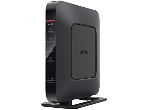 「ほぼ新品」バッファロー WSR-1166DHP4-BK 無線LAN親機 11ac/n/a/g/b 866+300Mbps ブラ(中古品)