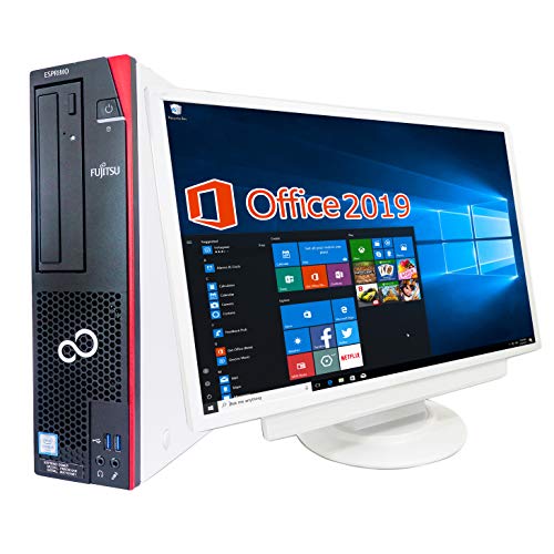 （超大画面22型液晶セット）（Win 10搭載）富士通 D586/第六世代Core i5-65(中古品)
