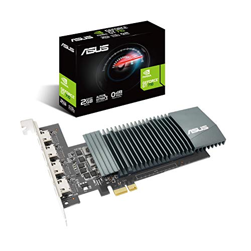 ASUS NVIDIA GeForce GT 710 搭載 ファンレスモデル 2G GT710-4H-SL-2GD5(中古品)