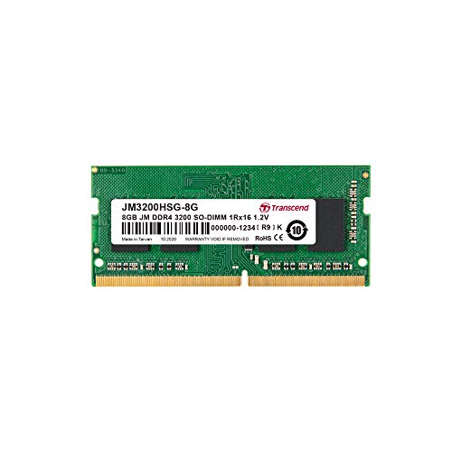 「ほぼ新品」Transcend ノートPC用メモリ PC4-25600(DDR4-3200) 8GB 1.2V 260pin SO-DIM(中古品)