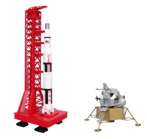 青島文化教材社 スペースシップ No.02 アポロ サターンロケット+月着陸船(未使用品)