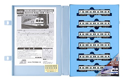 マイクロエース Nゲージ 東武8000系 新塗装・冷房車 6両セット A0101 鉄道 (未使用品)