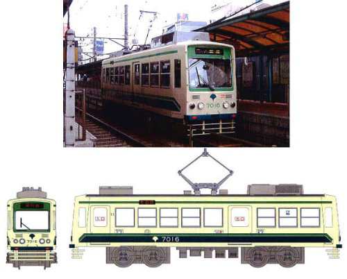 Nゲージ NT106 東京都電 7000形 「更新車」 標準塗装 2009(未使用品)