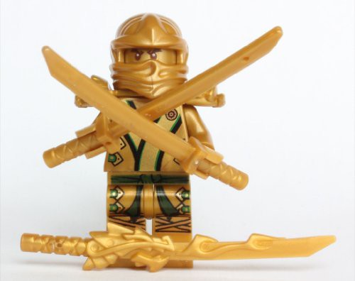 LEGO Ninjago - The GOLD Ninja with 3 Weapons(未使用品)