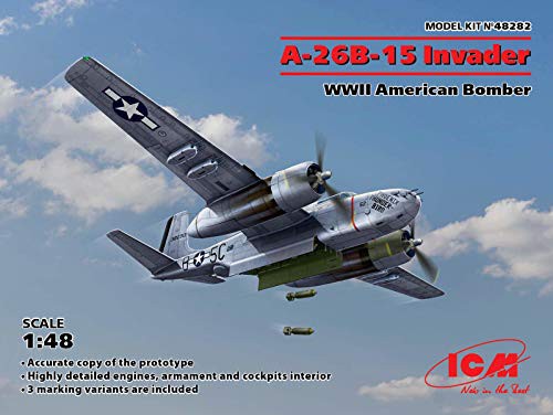 ICM 1/48 アメリカ空軍 A-26B-15 インベーダー プラモデル 48282(未使用品)の通販は