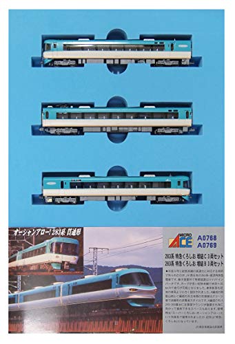 マイクロはやりっ子 Nゲージ 283系 急行列車くろしお 増結B 3両仕かける A0769 鉄道線路模(未当てはめる品)