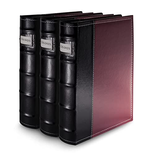 Bellagio-Italia DVD Storage Binder - 3 Pack Burgundy(中古品)
