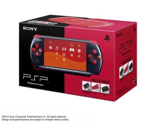 「非常に良い」PSP「プレイステーション・ポータブル」バリューパック ブラック/レッド(PSPJ-30017)(中古品)