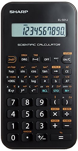 「未使用品」シャープ 関数電卓 68関数機能 ライン表示 スライド式ハードケースタイプ EL-501JX(中古品)