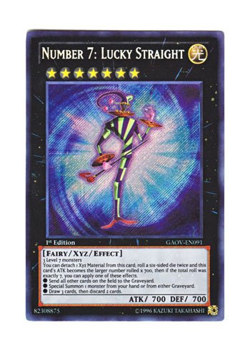 遊戯王 英語版 GAOV-EN091 Number 7: Lucky Straight Ｎｏ．７ ラッキー・(中古品)