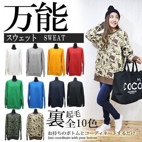 トップス スエットトレーナー レディース 大きいサイズ 裏起毛トレーナースエット 無地の通販はau Pay マーケット Poporarino