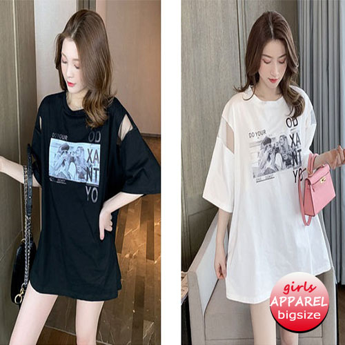 大きい サイズ レディース ビッグtシャツ ロゴt オーバーサイズ Tシャツ 半袖 ビッグtシャツ フォトプリント 切替 レース セクシー Kawaの通販はau Pay マーケット Poporarino
