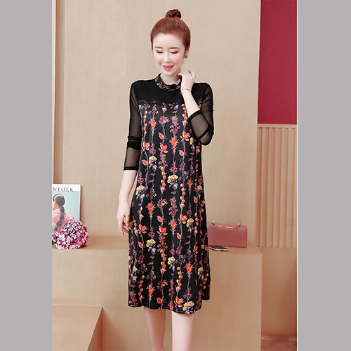 大きい サイズ レディース 長袖ワンピース 花柄 レース 膝丈 大人きれい 襟 ハイネック 春夏 新作 おおきい L Ll 3l 4l 5l 6l ss 取の通販はau Pay マーケット Poporarino