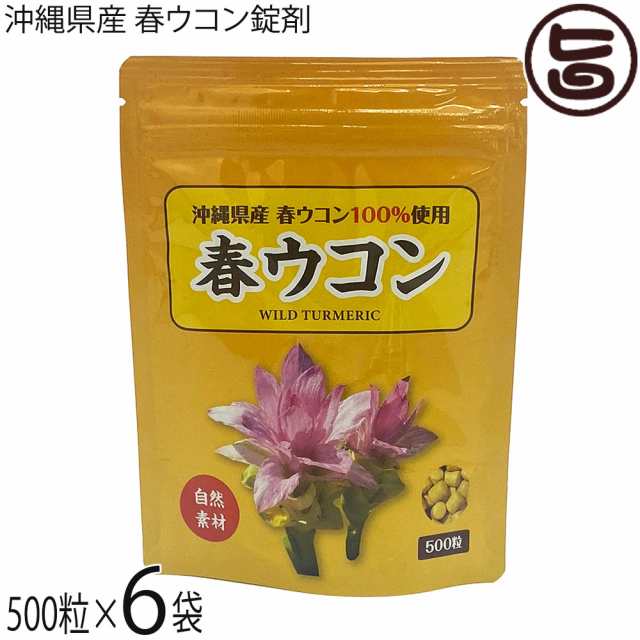 比嘉製茶 沖縄県産 春ウコン錠剤 73g(145mg×500粒)×6袋