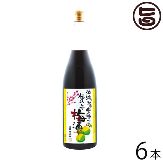 崎山酒造 沖縄黒糖梅酒 12度 1800ml×6本 沖縄 土産 お酒 紀州南高梅 粗濾過松藤 地釜炊き黒糖 着色料 保存料不使用