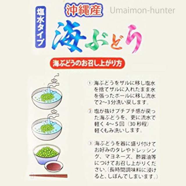 海人の宝 塩水タイプ 沖縄産 海ぶどう 100g 4箱 沖縄 土産 人気 ぷちぷち食感 海藻 シークヮーサー果汁入りのタレ付 送料無料の通販はau Pay マーケット 旨いもんハンター