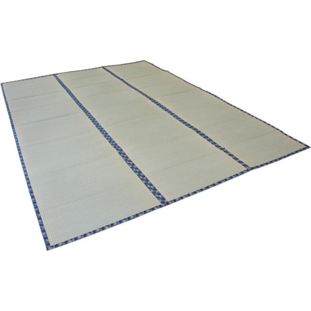 純国産い草上敷／江戸間12.5畳 440x440cm ／引目織タイプ／防炎ラベル付／熊本県産い草使_1