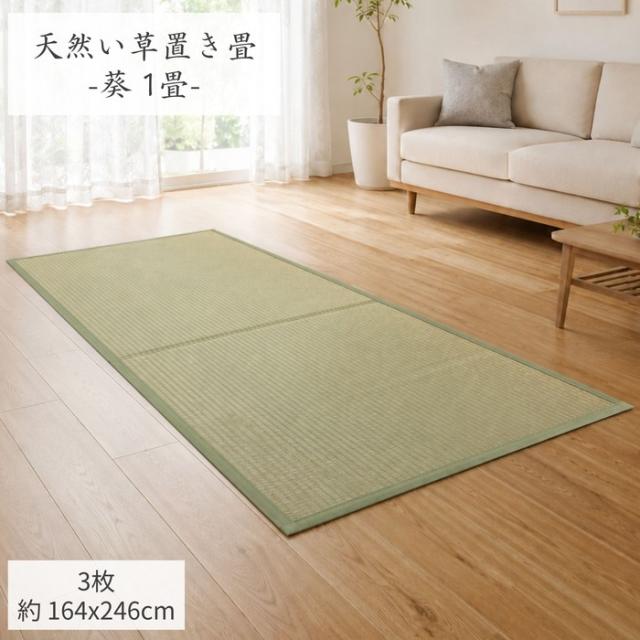 社会的単位畳８２ｘ１６４ｃｍ「葵」：２つ折れ１畳大きさ【３枚仕かける】：約３畳用(164x246糎)  【不織布貼、スベリ打ちきり産業、不織布ゲーム盤当てはめる】