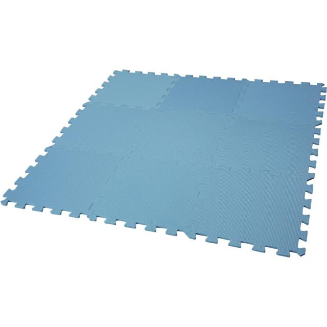 12セット：約6畳用（108枚）約288ｘ384cmブルー色 洗えるＥＶＡジョイントマット【1セット:9枚入(約32x32cm/1枚)】_1