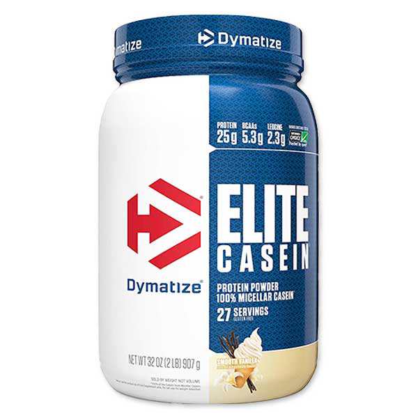 ダイマタイズ エリート カゼインプロテイン スムースバニラ味 2lb 907g 約27回分 Dymatize Elite Casein Vanilla Smooth カゼインプロテ