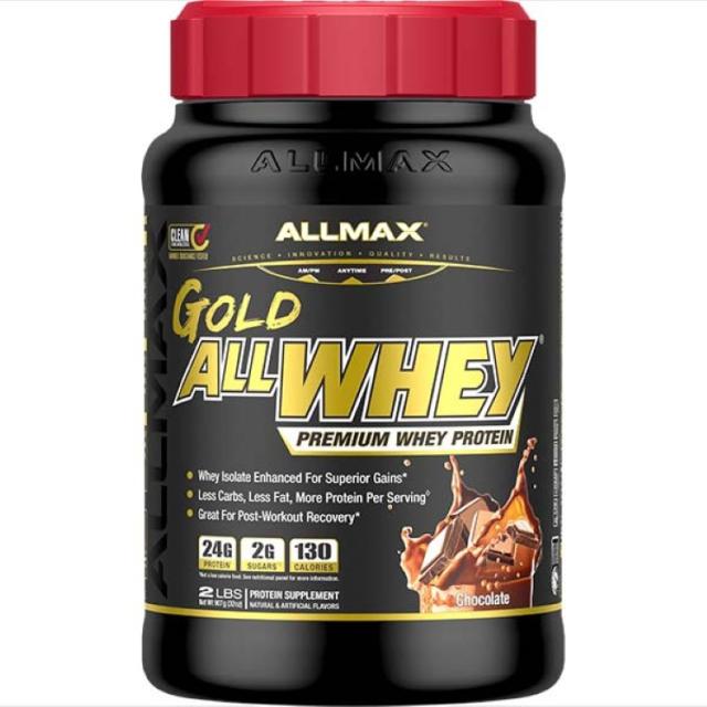 お取り寄せ オールマックス ゴールド オールホエイ プロテイン チョコレート味 908g ALLMAX GOLD ALLWHEY Protein 2lbChocolate