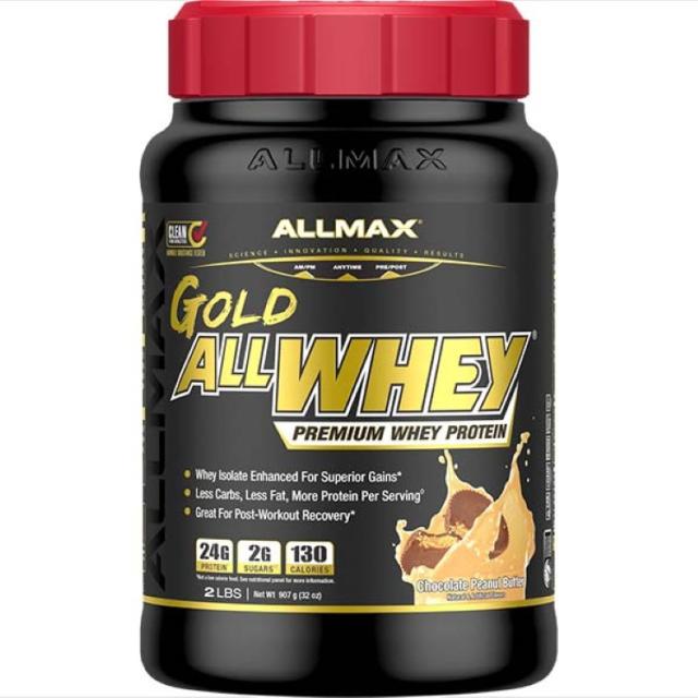 お取り寄せ オールマックス ゴールド オールホエイ プロテイン ピーナッツバターチョコレート味 908g ALLMAX GOLD ALLWHEY Protein 2lbPeanut Butter Chocolate