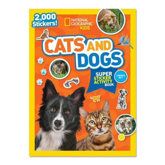 【洋書】ナショナル・ジオグラフィック・キッズ ネコとイヌのスーパーステッカーアクティビティブック National Geographic Kids Cats and Dogs Super Sticker Activity Book[National Geographic Kids]