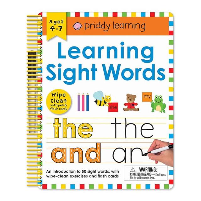 【洋書】ワイプクリーン ラーニングサイトワード [ロジャー・プリディ] Wipe Clean: Learning Sight Words: Includes a Wipe-Clean Pen and Flash Cards！ [Roger Priddy] 絵本 単語 消せる