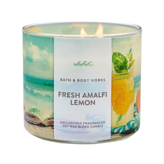 お取り寄せ バスアンドボディワークス フレッシュアマルフィレモン 3芯キャンドル 411g Bath & Body Works Fresh Amalfi Lemon3-Wick Candle 14.5 oz / 411 g
