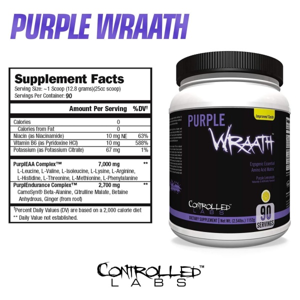 入手困難 パープルラース パープルレモネード味 90回分 EAA コントロールラボ パープルラース EAA サプリメント パープルレモネード味 90回分 1152g (2.54lbs) CONTROLLED LABS  Purple Wraath Purple Lemonade