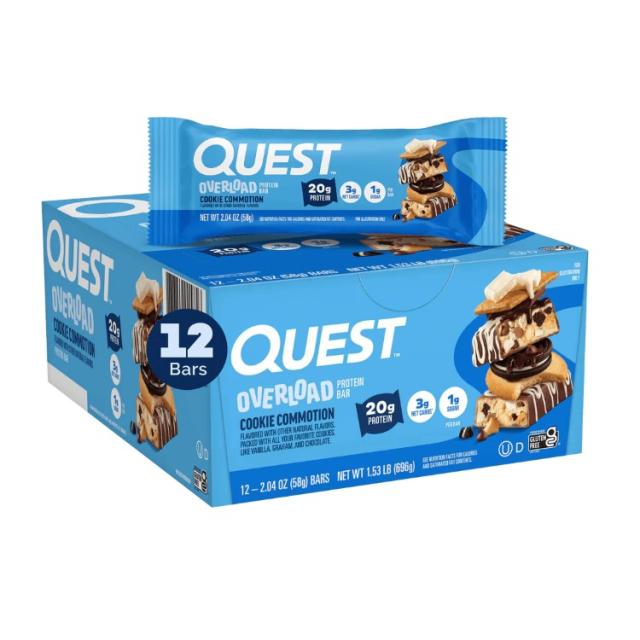 お取り寄せ クエスト オーバーロード プロテインバー クッキーコモーション 12本入り Bar: Quest Overload: Cookie Commotion (12pk)