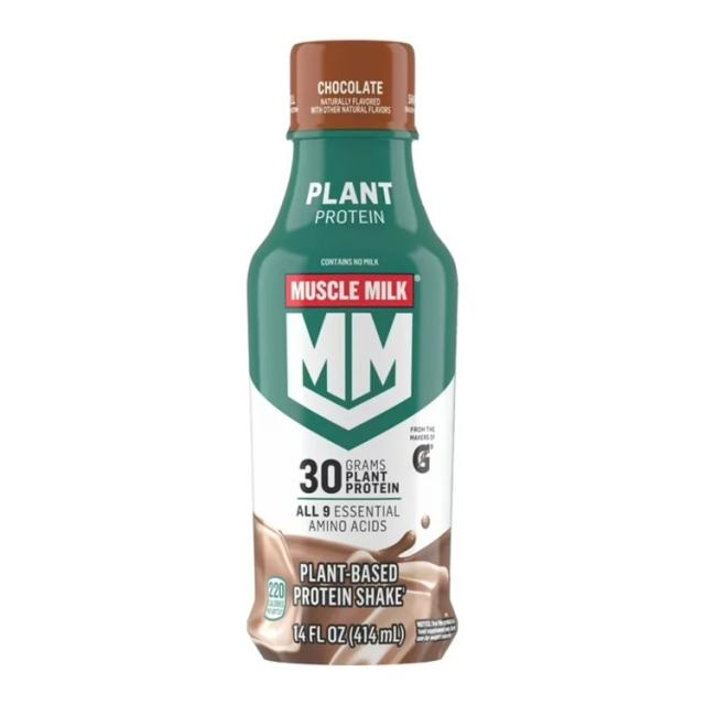 お取り寄せ Muscle Milk Plant Protein チョコレート約396g  12パック Muscle Milk Plant: 14oz Choc (12pk bottle)