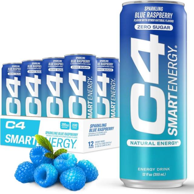 【お取り寄せ商品】セルコア C4 スマートエナジードリンク ブルーラズベリー355ml 12本入り RTD: Cellucor C4 Smart Energy: Blue Rasp (12/16oz)