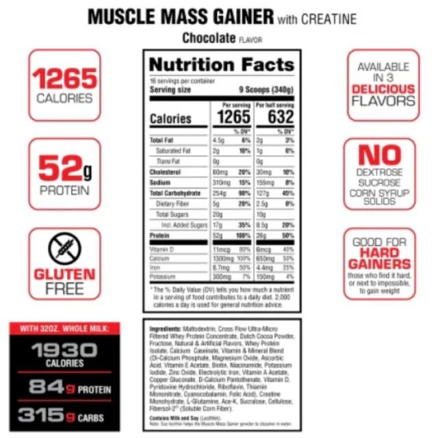 【お取り寄せ商品】ラブラダニュートリション マッスルマスゲイナー 12ポンド チョコレート Labrada: Muscle Mass Gainer: 12lb Chocolate_1
