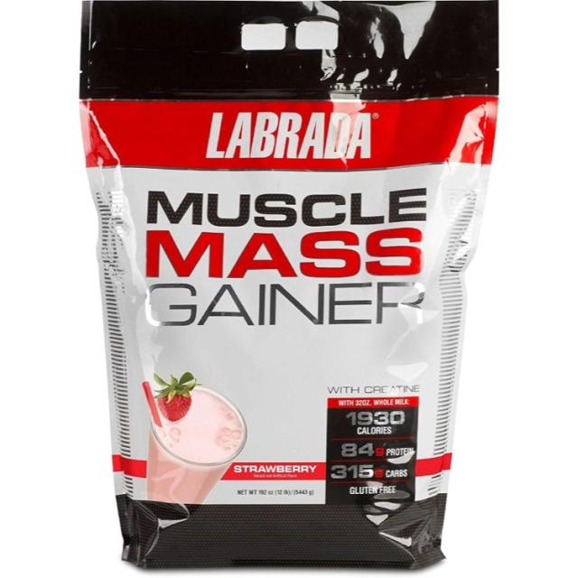 【お取り寄せ商品】ラブラダニュートリション マッスルマスゲイナー 12ポンド ストロベリー Labrada: Muscle Mass Gainer: 12lb Strawberry