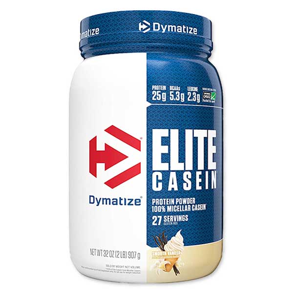 【お取り寄せ商品】ダイマタイズ エリート カゼインプロテイン スムースバニラ味 2lb 907g 約27回分 Dymatize Elite Casein Vanilla Smooth カゼインプロテイン 筋トレ トレーニング