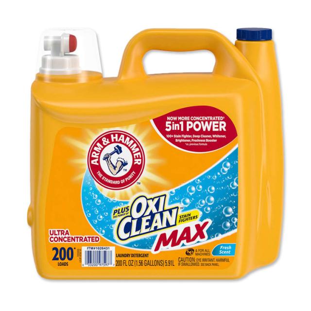 お取り寄せ アーム&ハンマー プラス オキシクリーン マックス 液体洗濯洗剤 200回分 (約5.9L) Arm & Hammer Plus OxiClean Max HE Liquid Laundry Detergent Fresh 200 Loads 200 fl oz