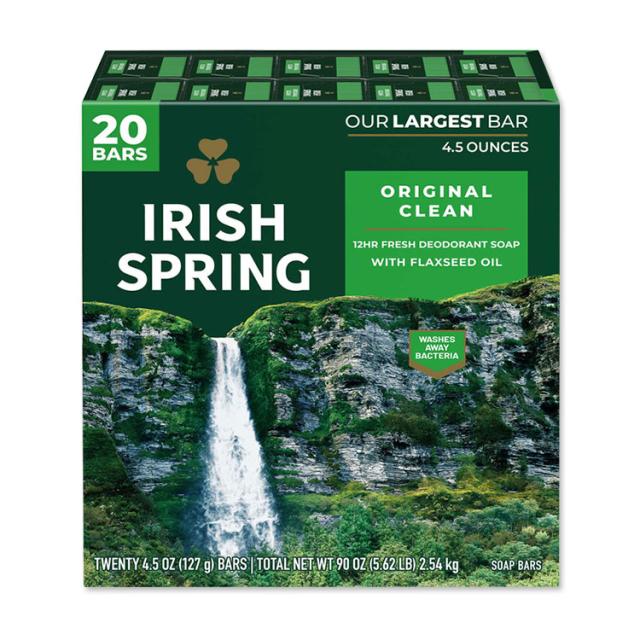 お取り寄せ アイリッシュスプリング バーソープ 20個 各127g Irish Spring Bar Soap 4.5 oz 20-count 固形石鹸 デオドラントソープ 清潔 爽やか ボディソープ 6,165円