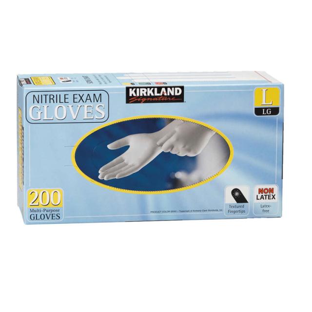 【アメリカコストコ品】カークランド シグネチャー ニトリル 検査用手袋 Lサイズ 400枚入 Kirkland Signature Nitrile Exam Gloves 400-count Large_3