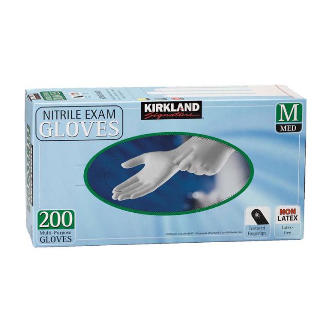 【アメリカコストコ品】カークランド シグネチャー ニトリル 検査用手袋 Mサイズ 400枚入 Kirkland Signature Nitrile Exam Gloves 400-count Midium_3