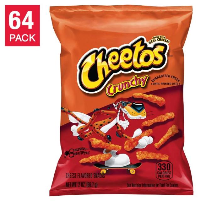 【お取り寄せ商品】【アメリカコストコ品】チートス クランチー、オリジナル、約56g 、64個入り Cheetos Crunchy Original 2 oz 64-count