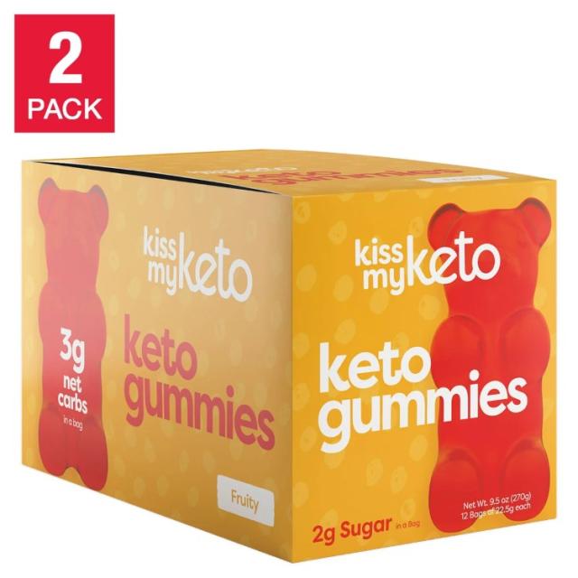 【お取り寄せ商品】【アメリカコストコ品】キスマイケトグミ 12個入り 2パック Kiss My Keto Gummies, 12-count, 2-pack