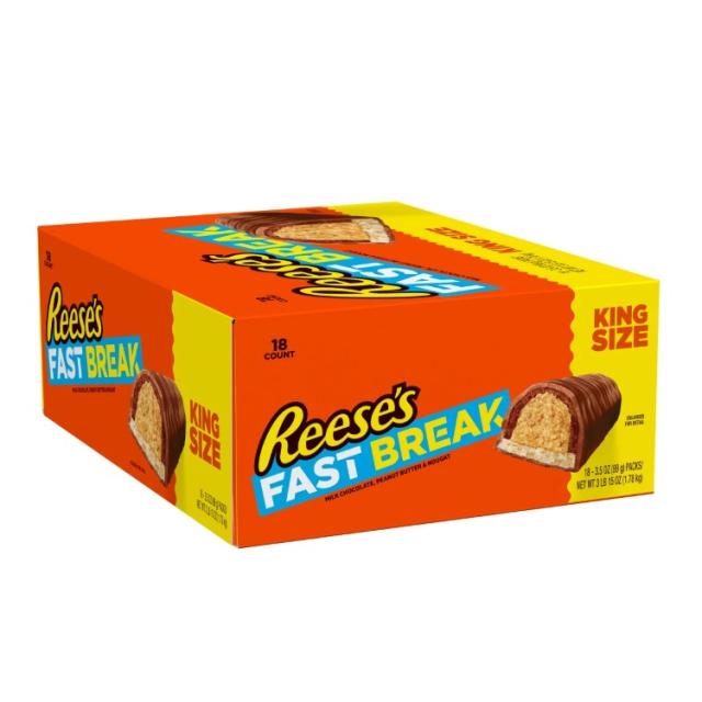 【アメリカコストコ品】リーシーズ リーセス ファストブレイク キングサイズ 約99g  18個入り Reese's Fast Break, King Size, 3.5 oz 18-count【お取り寄せ商品】【合わせて買いたい】