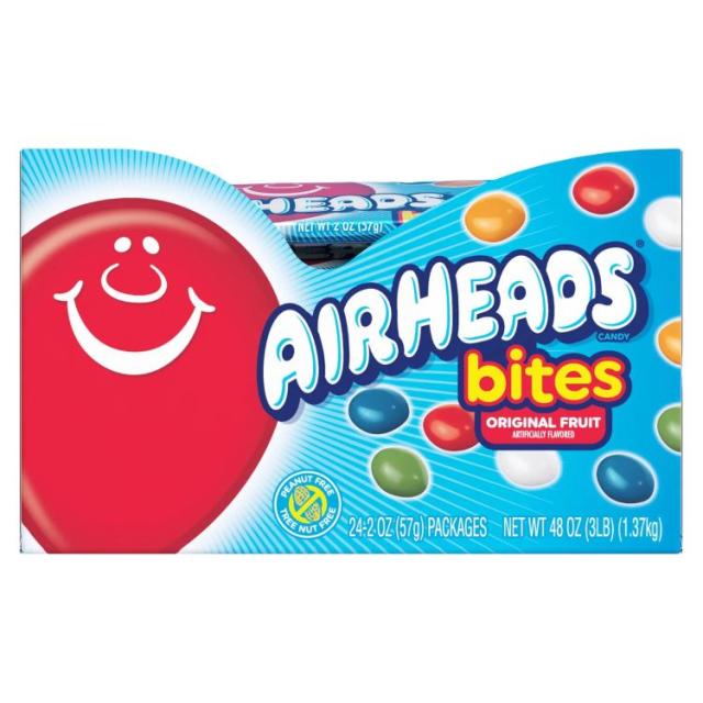 【お取り寄せ商品】【アメリカコストコ品】エアヘッズ バイツ フルーツ 約56g  24 個入り AirHeads Bites, Fruit, 2 oz, 24-count