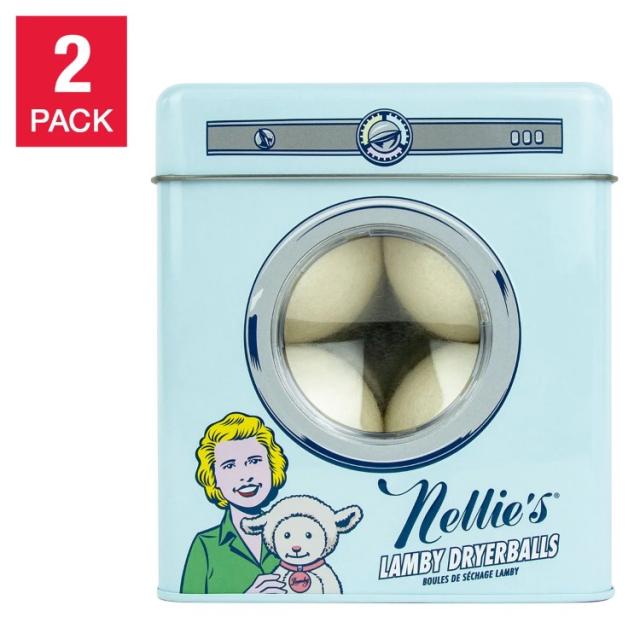 お取り寄せ ネリーズ ランビー ドライヤーボール 4個入り、2パック Nellie's Lamby Dryerballs, 4-count, 2-pack