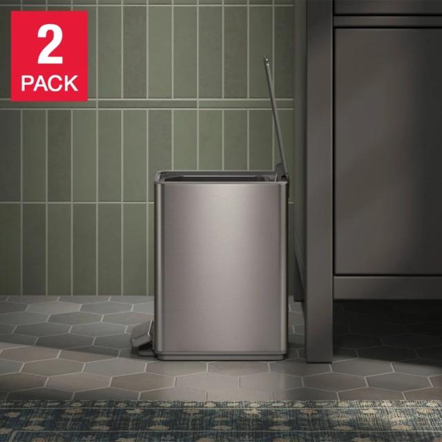 【お取り寄せ商品】【アメリカコストコ品】コーラー 6L ステップ式ゴミ箱 2個パック ステンレス鋼 Kohler 6L Step Trash Can, 2-pack Stainless Steel