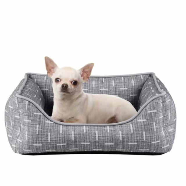 お取り寄せ カークランドシグネチャー ワイドウォール ペットベッド グレー 約53×64×23cm Kirkland Signature Wide Walled Cuddler Pet Bed Gray