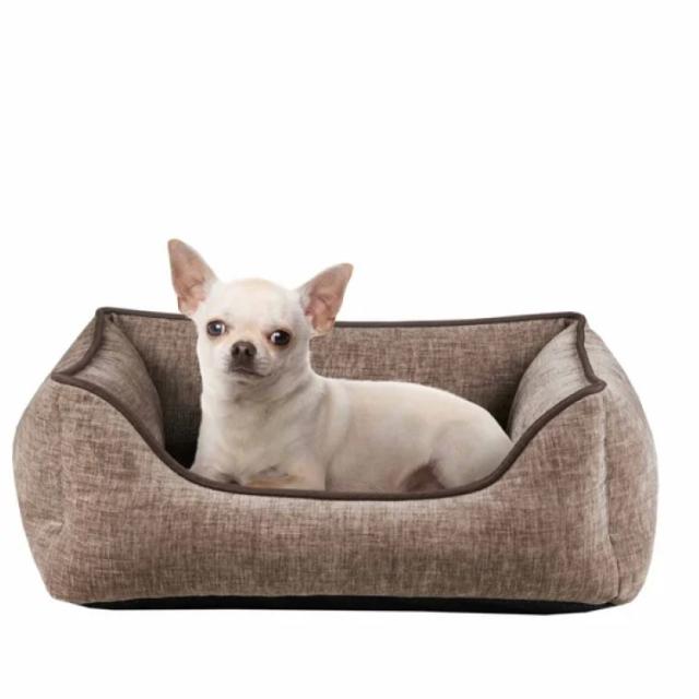 お取り寄せ カークランドシグネチャー ワイドウォール ペットベッド ブラウン 約53×64×23cm Kirkland Signature Wide Walled Cuddler Pet Bed Brown