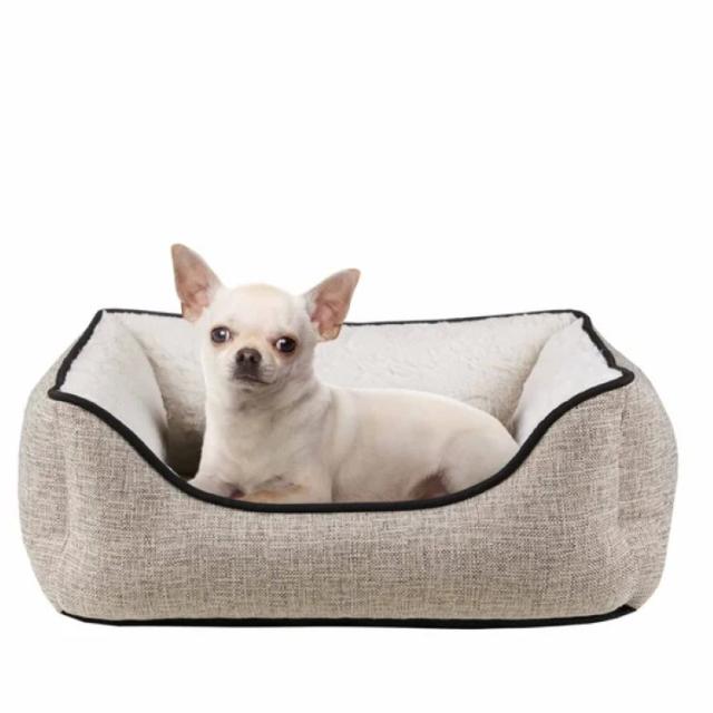 お取り寄せ カークランドシグネチャー ワイドウォール ペットベッド ライトグレー 約53×64×23cm Kirkland Signature Wide Walled Cuddler Pet Bed Light Gray