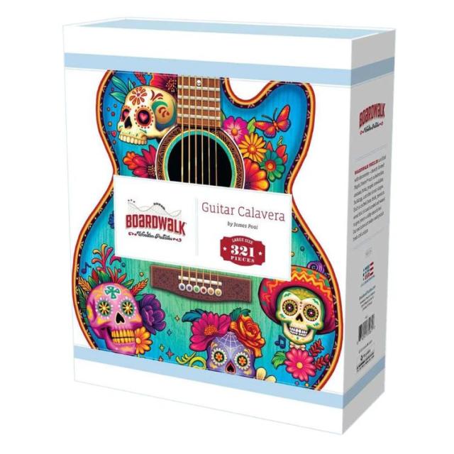 お取り寄せ ゲーム盤ウォーク 大型木製謎合わせ ギター・ハラベラ Boardwalk Large Wooden Puzzle Guitar Calavera